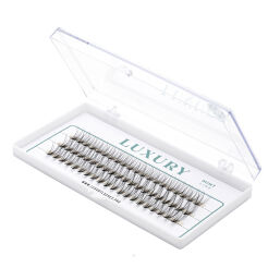 Luxury kępki rzęs Mint C 6 mm - naturalne podkręcenie 10D