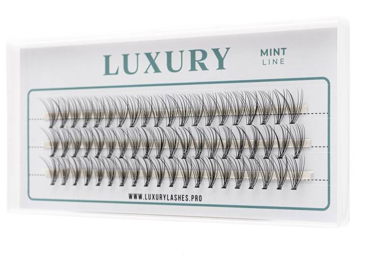 Luxury kępki rzęs Mint C 11 mm - naturalne podkręcenie 10D