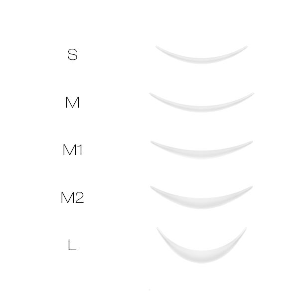 Silikonowe formy do laminowania rzęs M2-3pary